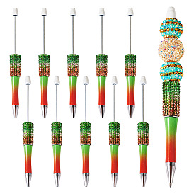 Kugelschreiber aus Kunststoff, perlenstift, mit Strass, für diy personalisierten Stift mit Schmuckperle