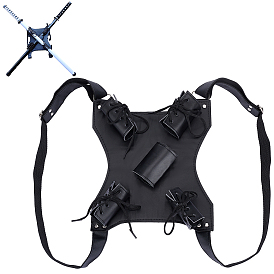 Ножны из искусственной кожи с поясом из сплава для фехтования, сумка для хранения меча, чехол для переноски меча