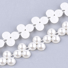 Hilo de guirnalda de cuentas de perlas de imitación de plástico abs, ideal para cortina de puerta, decoración de la boda diy material