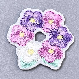 Flower Appliques, Computerized Embroidery Cloth Iron on/Sew on Patches, Costume Accessories