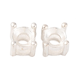 925 Sterling Silver Tray Settings, Round Open Back Settings