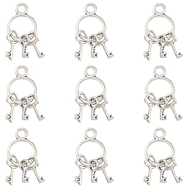 10 подвески из цинкового сплава в тибетском стиле, Брелоки для ключей