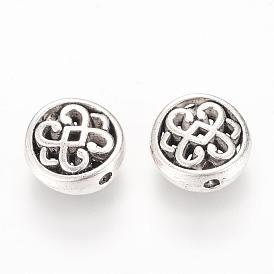 Alloy Beads, Flat Round, Cadmium Free & Lead Free