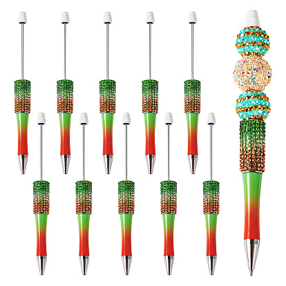 Kugelschreiber aus Kunststoff, perlenstift, mit Strass, für diy personalisierten Stift mit Schmuckperle