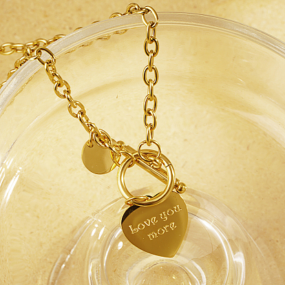 Подвеска в форме сердца из нержавеющей стали, цепочка или ожерелье для женщин на каждый день