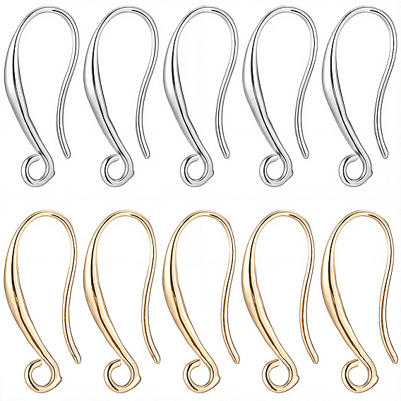 40 шт. 2 цвета латунные крючки для сережек