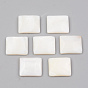 Coquille eau douce naturelle cabochons, rectangle