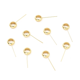 Rack Plating Brass Eye Pins, with Large Hole Loop, Long-Lasting Plated, Lead Free & Cadmium Free & Nickel Free
