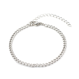 304 Stainless Steel Curb Chain Bracelets