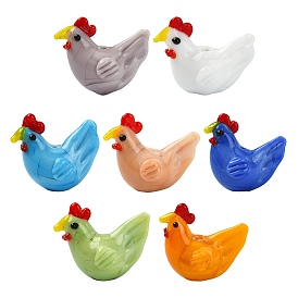 7шт 7 цветные бусины лэмпворк ручной работы, цыпленок