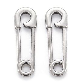 304 Stainless Steel Charms, Safety Pin Pendants