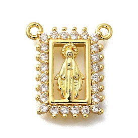 Латунный микропаве прозрачный кубический цирконий прямоугольник с подвесками в виде бога, без свинца и без кадмия, стойки покрытие