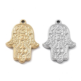 304 подвески из нержавеющей стали, рука хамса с шармом в виде глаза, ионное покрытие (ip)