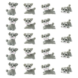 20 шт. 4 стили мини-украшения для собак из смолы, для кукольных аксессуаров, притворяющихся опорными украшениями