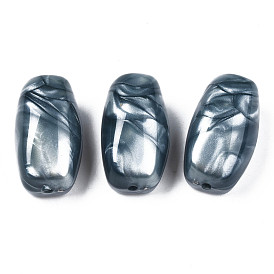 Акриловые бусины, имитация драгоценных камней, жемчужные, овальные