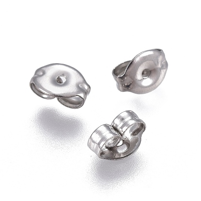 Vacuum Plating 304 Stainless Steel Ear Nuts, Earring Backs