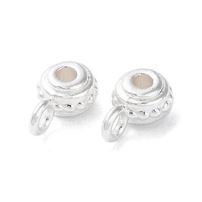 Alloy Tube Bails, Loop Bails, Long-Lasting Plated, Flat Round