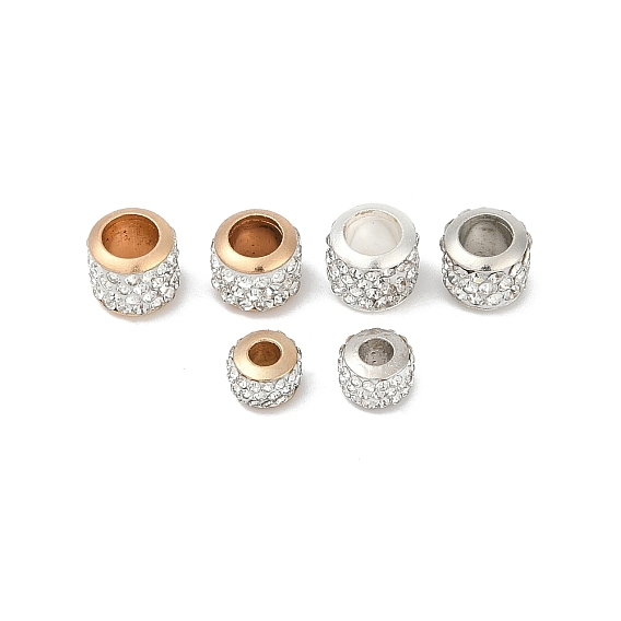 Сплав горный хрусталь глина паве бусины, баррель