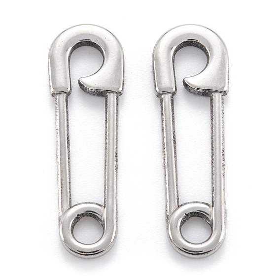 304 Stainless Steel Charms, Safety Pin