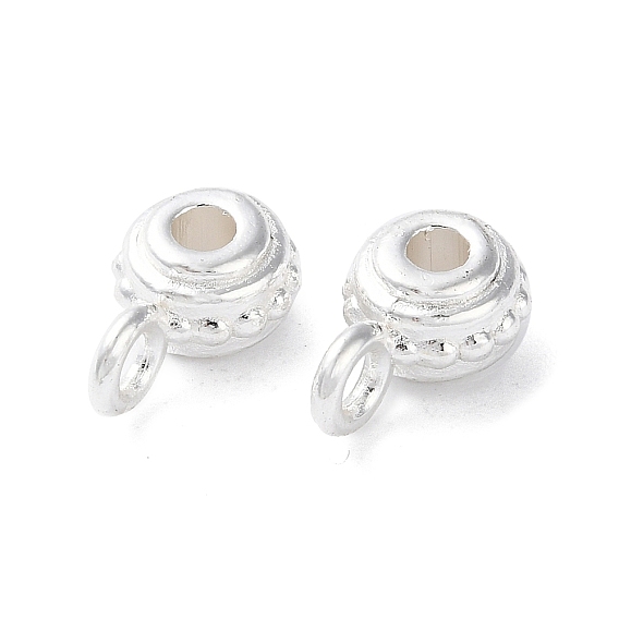 Alloy Tube Bails, Loop Bails, Long-Lasting Plated, Flat Round
