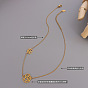 Stylish Black Rose Collarbone Necklace - Titanium Steel 18K Plated Chain