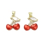 Латунные микро проложить кубического циркония подвески, вишня, С оболочкой и эмалью