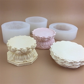 DIY Food Grade DIY Silicone Candle Molds, for Candle Making, Lotus
