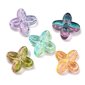 794Pcs Two Tone Transparent Acrylic Beads, Clover