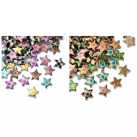 УФ-покрытие, напечатанное на непрозрачных акриловых бусинах, звезда с клеткой