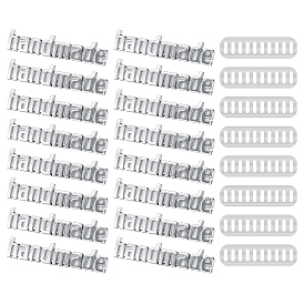 16шт. декоративные пряжки для этикеток на сумки из железа, прямоугольник/слово ручной работы