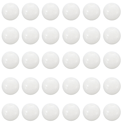 2 нити из натурального белого нефрита круглые бусины нити