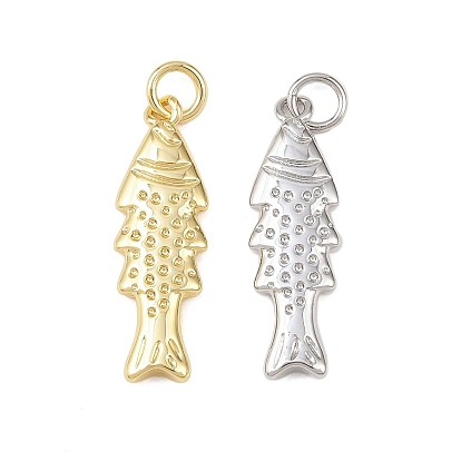 Латунные подвески, рыба, без кадмия и без свинца, стойки покрытие, долговечный, с целью перехода в кольце