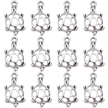 100 подвески из цинкового сплава в тибетском стиле, полый, Морская черепаха