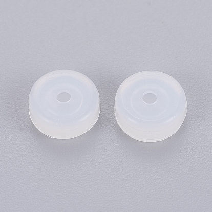 Silicone Ear Nuts, Earring Backs, Half Drilled