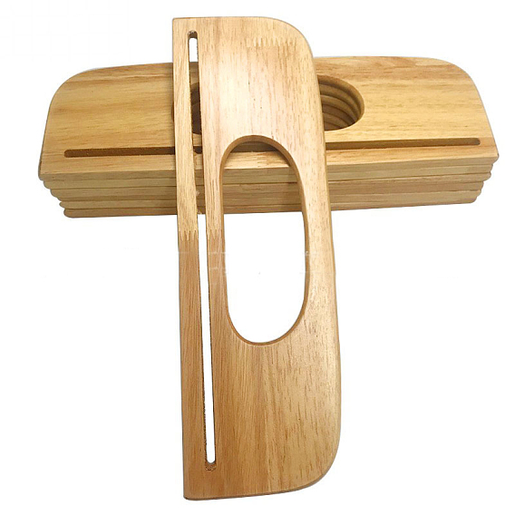 Wood Bag Handle, Rectangle-shaped, Bag Replacement Accessories