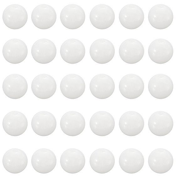 2 нити из натурального белого нефрита круглые бусины нити