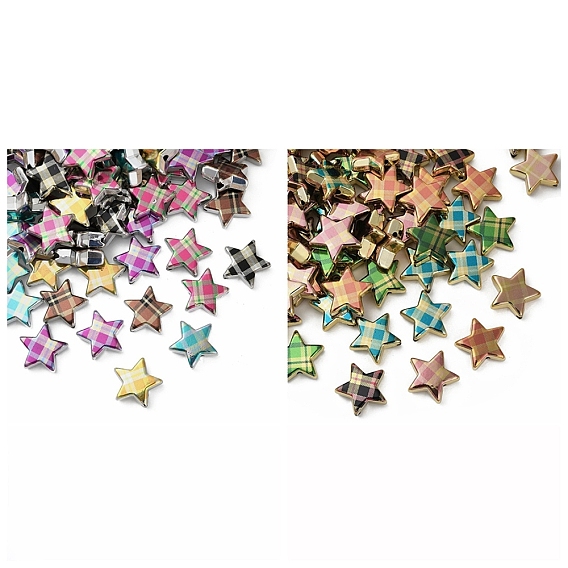 УФ-покрытие, напечатанное на непрозрачных акриловых бусинах, звезда с клеткой