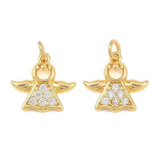 Латунные микро проложить кубического циркония прелести, ангельские прелести, без свинца и без кадмия, стойки покрытие, долговечный