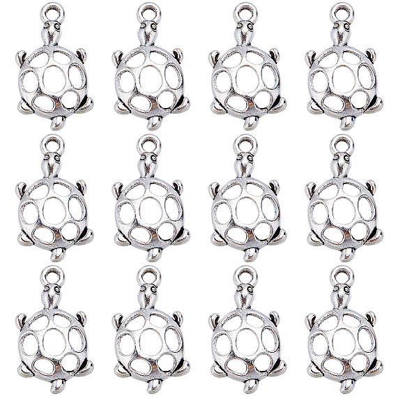 100 подвески из цинкового сплава в тибетском стиле, полый, Морская черепаха