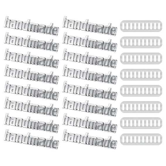 16шт. декоративные пряжки для этикеток на сумки из железа, прямоугольник/слово ручной работы