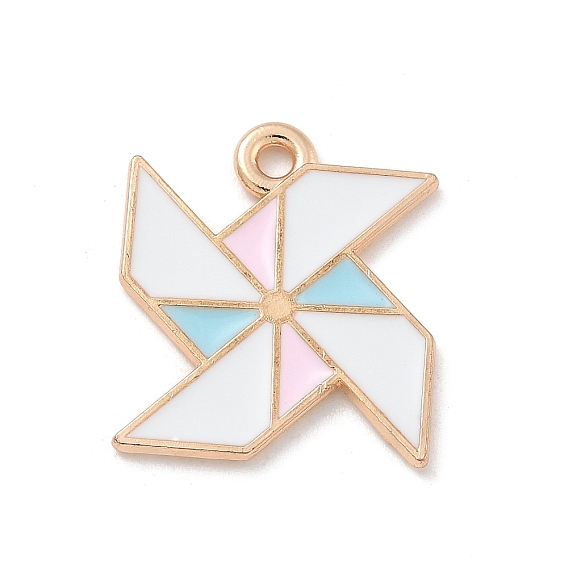 Подвески из эмали и сплава, золотой свет, без кадмия и без свинца, очарование ветряной мельницы