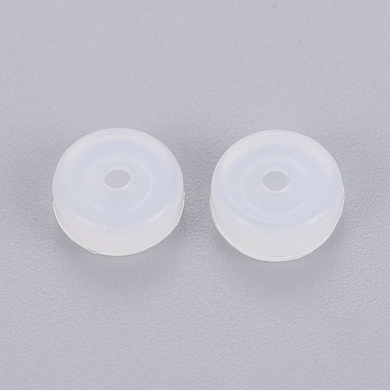 Silicone Ear Nuts, Earring Backs, Half Drilled