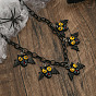 Funny Halloween Pumpkin Bat Ghost Necklace - Unique, Creative, American-European Style.