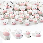 40Pcs 4 Styles Resin Cow Figurines Ornament, Micro Landscape Home Desktop Decoration