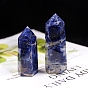 Point Tower Natural Sodalite Home Display Decoration, Healing Stone Wands, for Reiki Chakra Meditation Therapy Decors, Hexagon Prism