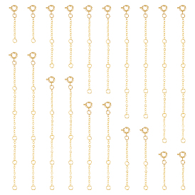 20шт 5 стиль латунный кабель цепь удлинитель, концевые цепи с пружинными застежками