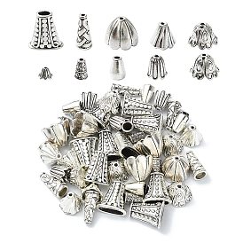 50 шт. 10 стили тибетские колпачки для бусин и конусы