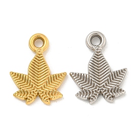 Ионное покрытие (ip) 304 подвески из нержавеющей стали, очарование кленового листа