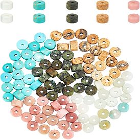 Бусины из натурального смешанного драгоценного камня, круглые, бусина хейши, Плоский круглый / диск