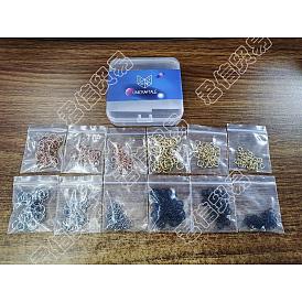 480 pcs 12 style 304 anneaux de saut ouverts en acier inoxydable, rond